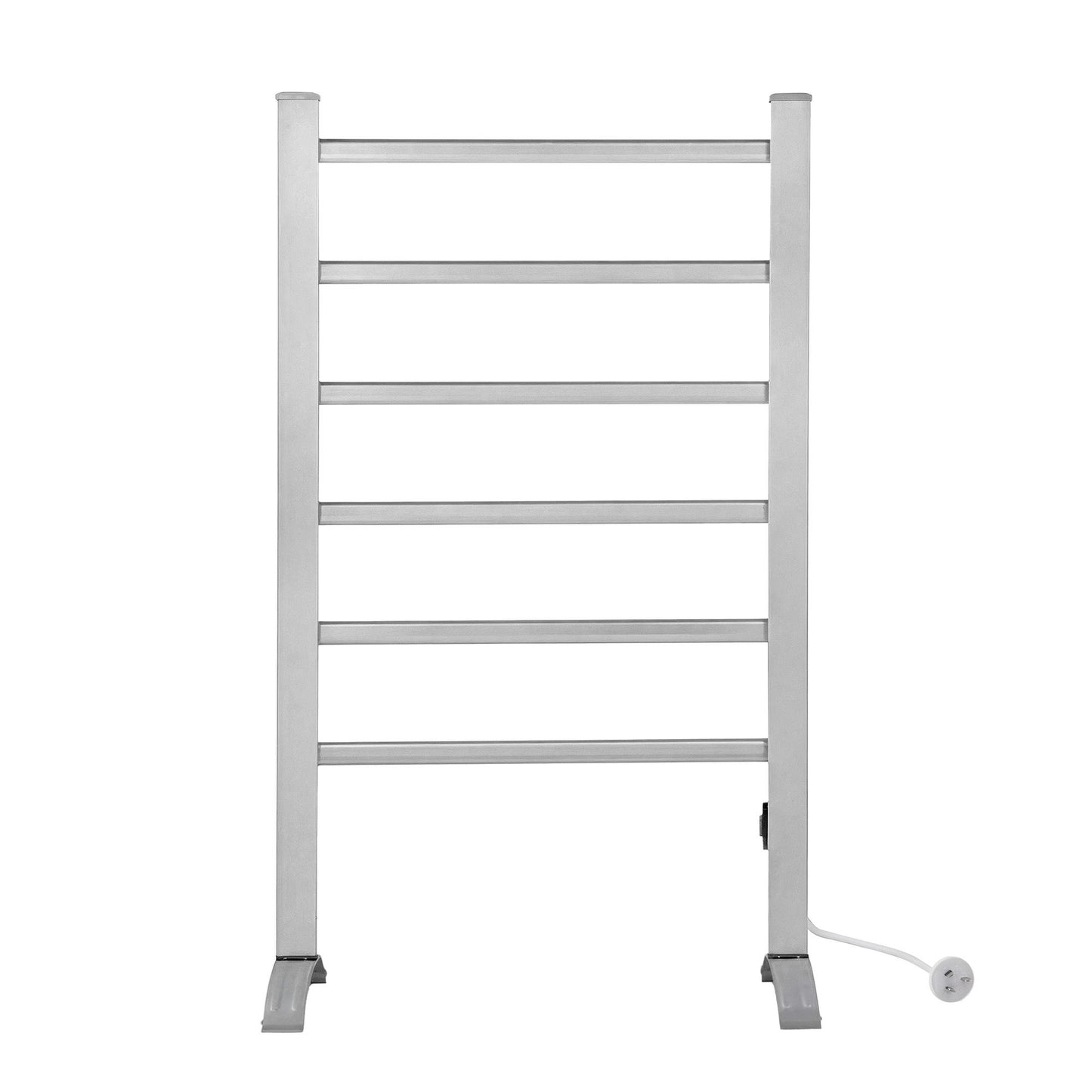 Devanti Electric Heated Towel Rail Rack 6 Bars Freestanding Clothes Dry Warmer