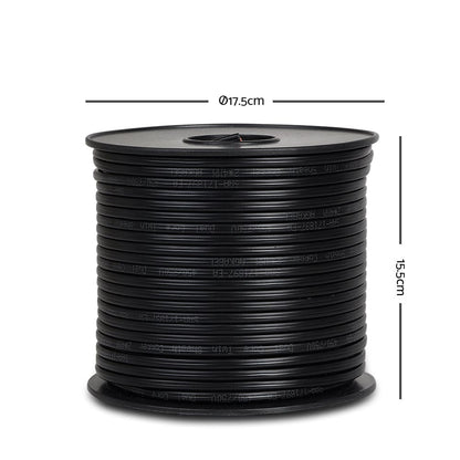 Giantz 4MM 100M Twin Core Wire Electrical Cable Extension Car 450V 2 Sheath