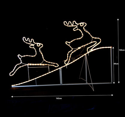Samland Animated Running up Reindeer Rope Light for Christmas Decoration