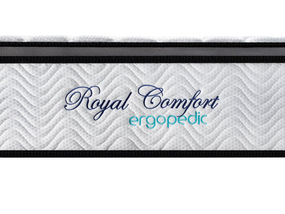 Ergopedic Mattress 5 Zone Latex Pocket Spring Mattress In A Box 30cm - King Single - White  Grey  Black