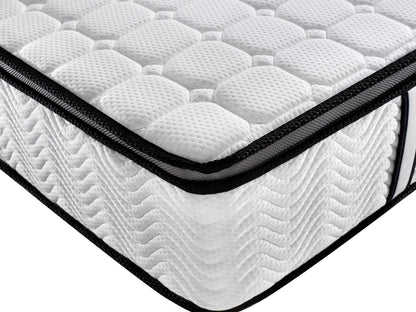 Ergopedic Mattress 5 Zone Latex Pocket Spring Mattress In A Box 30cm - King - White  Grey  Black