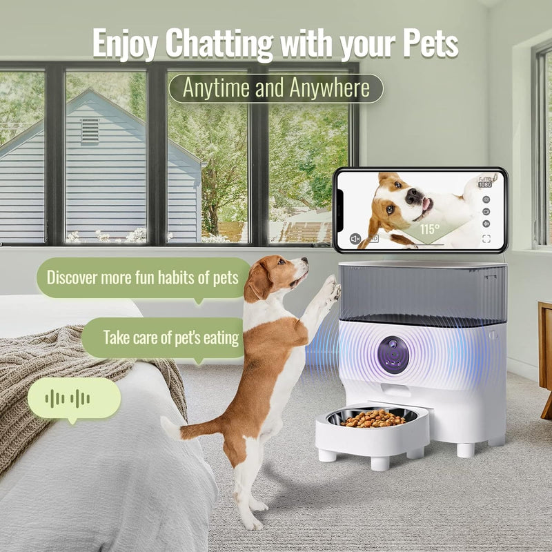 Automatic Pet Feeder with WiFi App and Control Timed Meals