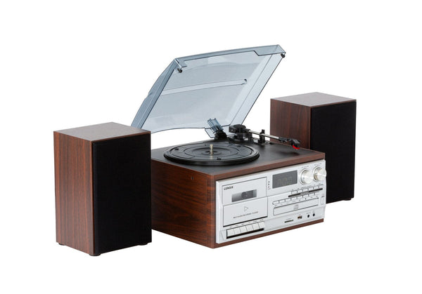 Audio Home Entertainment System (Brown) CDs, Vinyl, Bluetooth & More