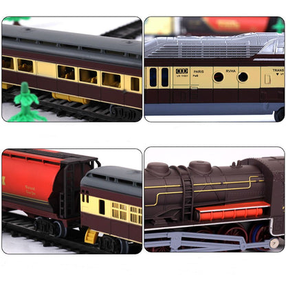 Electric Large Classic Train Set Rail Track Carriages Kids Vehicle Toy Gift