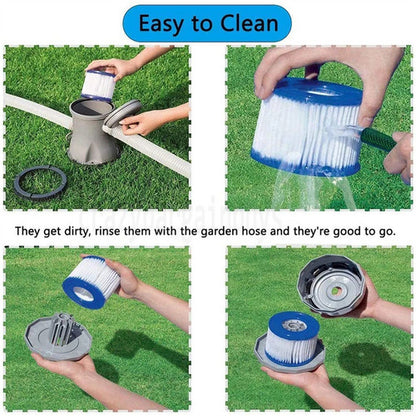 6PCS Replacement Bestway VI Filter Cartridge Inflatable Lay-Z-Spa Filters 58323