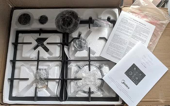 Gas Glass Cooktop 60cm Black