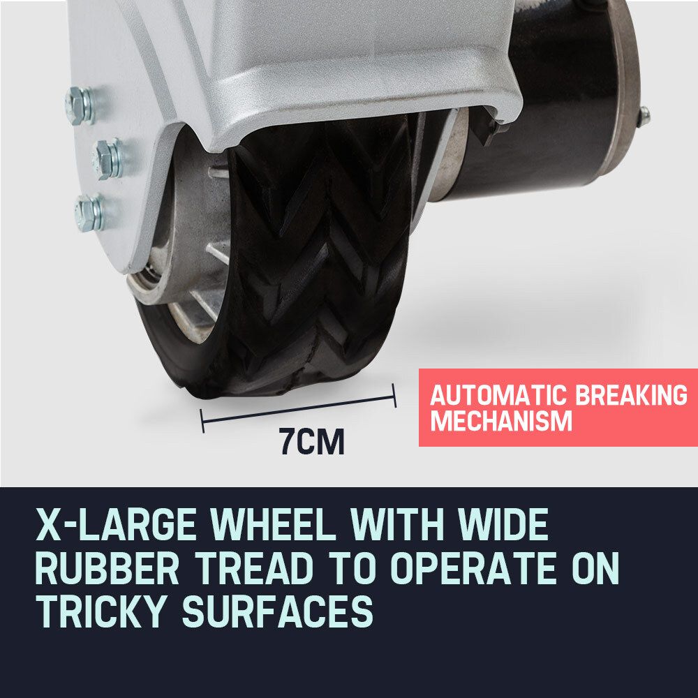 T-REX Heavy Duty 12V 350W Motorised Jockey Wheel, 2270kg Rated Electric Powered Mover for Caravan Boat Trailer