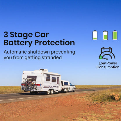 GECKO 125L Portable Upright Fridge, 12V/24V for Motorhome, Caravan, Black