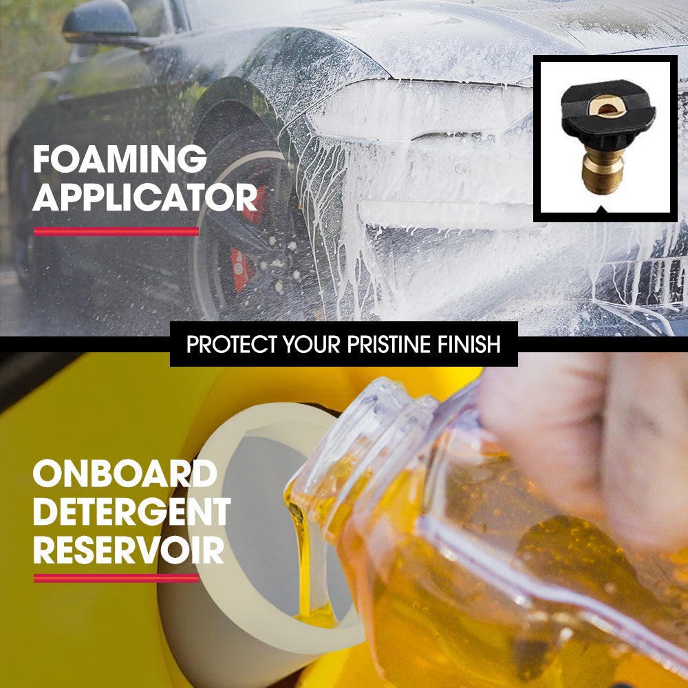 JET-USA RX550 Electric High Pressure Washer 3500PSI, 5 Nozzles, Spin & Wheel Brush, Deck Cleaner, Turbo Head, 10M Hose