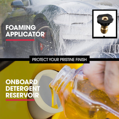 JET-USA RX550 Electric High Pressure Washer 3500PSI, 5 Nozzles, Spin & Wheel Brush, Deck Cleaner, Turbo Head, 10M Hose