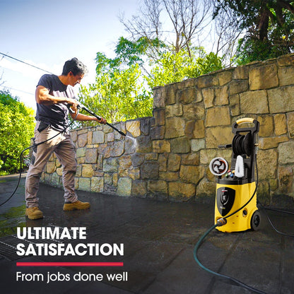 JET-USA RX550 Electric High Pressure Washer 3500PSI, 5 Nozzles, Spin & Wheel Brush, Deck Cleaner, Turbo Head, 10M Hose