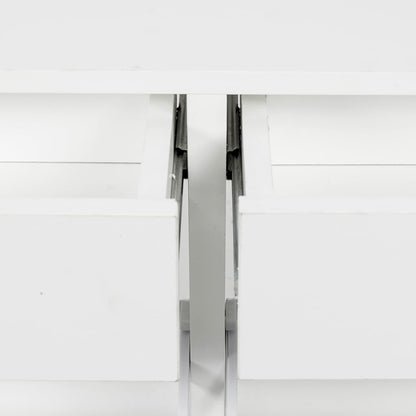 Sarantino 24 Pairs Shoe Cabinet Storage White Drawers Chest 1200 x 240 x 920 in White