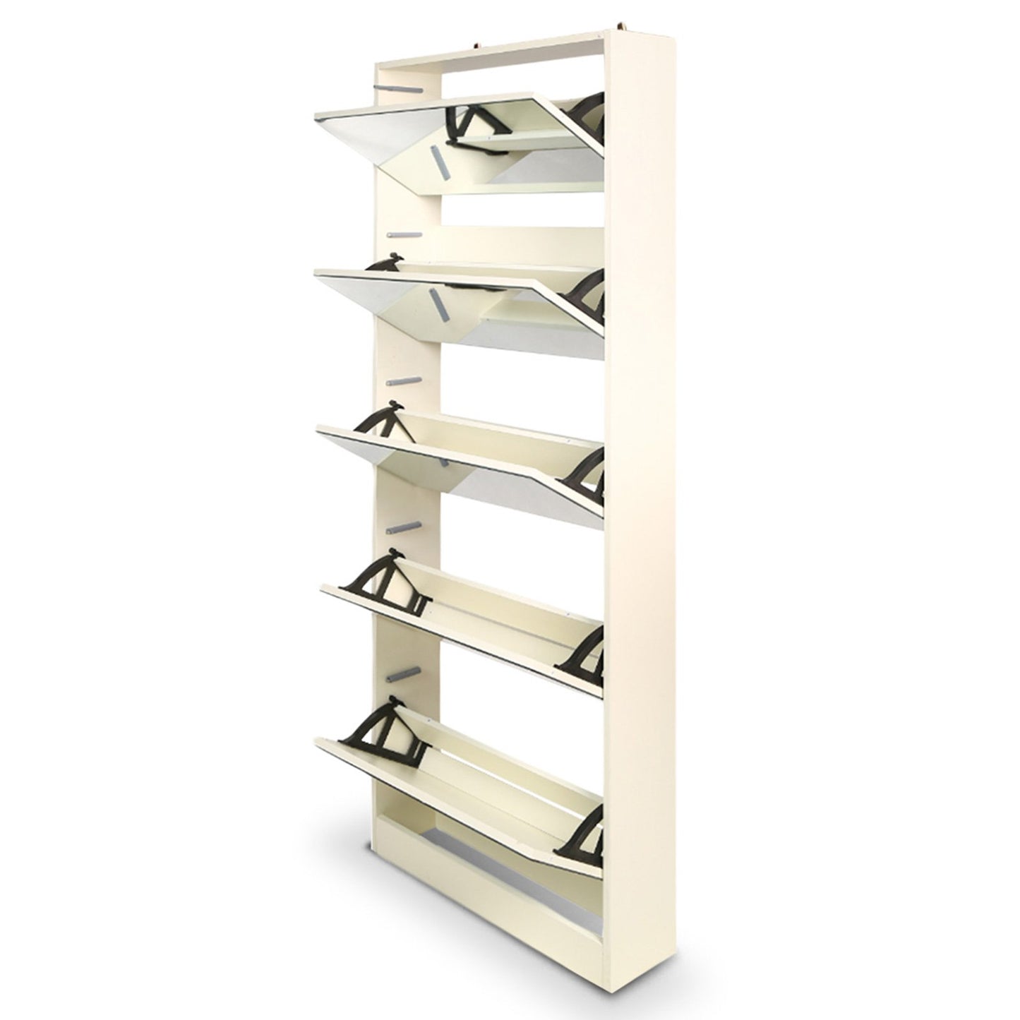 Sarantino 24 Pairs Shoe Cabinet Rack Storage Cupboard Organiser Shelf 5 Level Drawers
