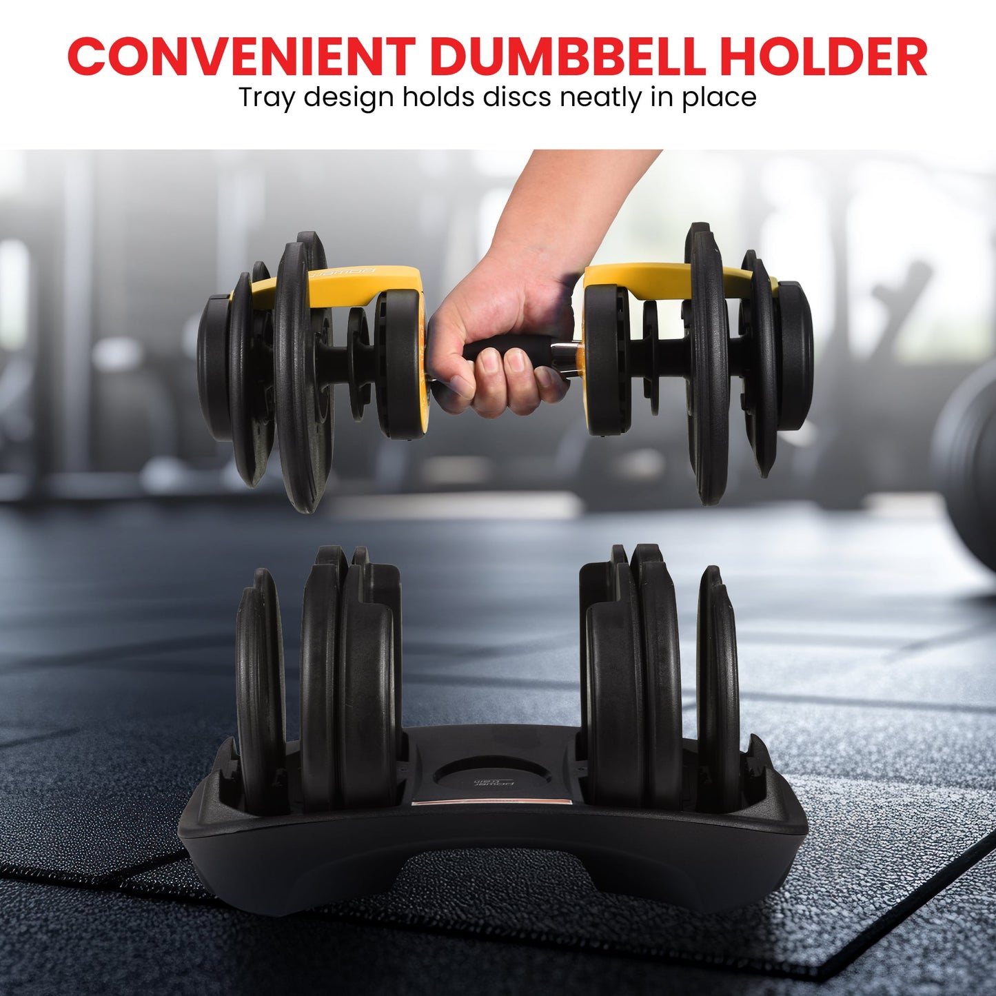 Powertrain 48kg  Adjustable Dumbbell Home Gym Set Gold