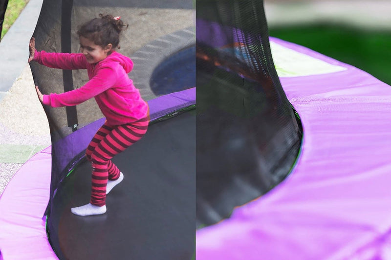 Kahuna 10ft Trampoline Free Ladder Spring Mat Net Safety Pad Cover Round Enclosure Purple