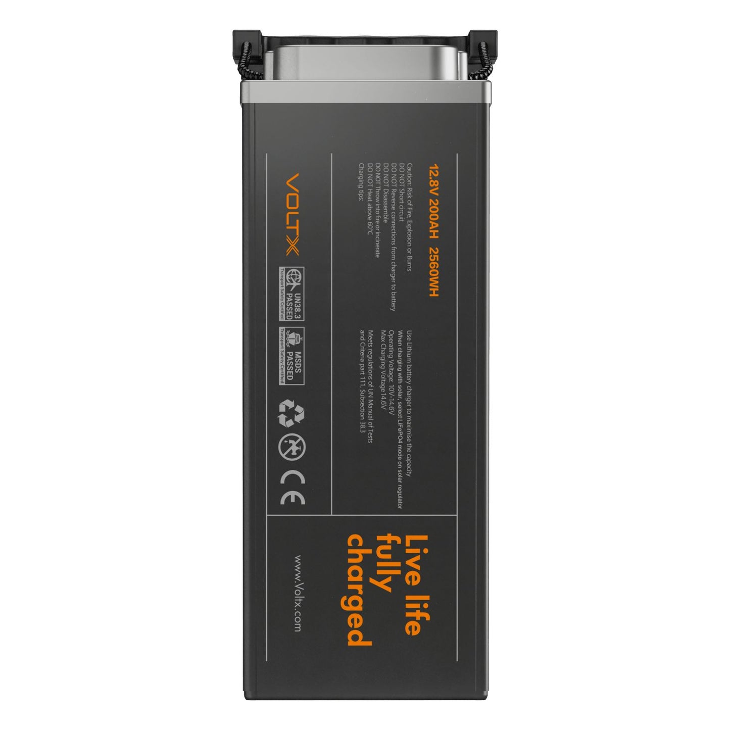 VoltX 12V Lithium Battery 200Ah Slim Plus