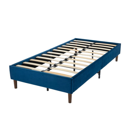 Velvet Blue Bed Frame – Single