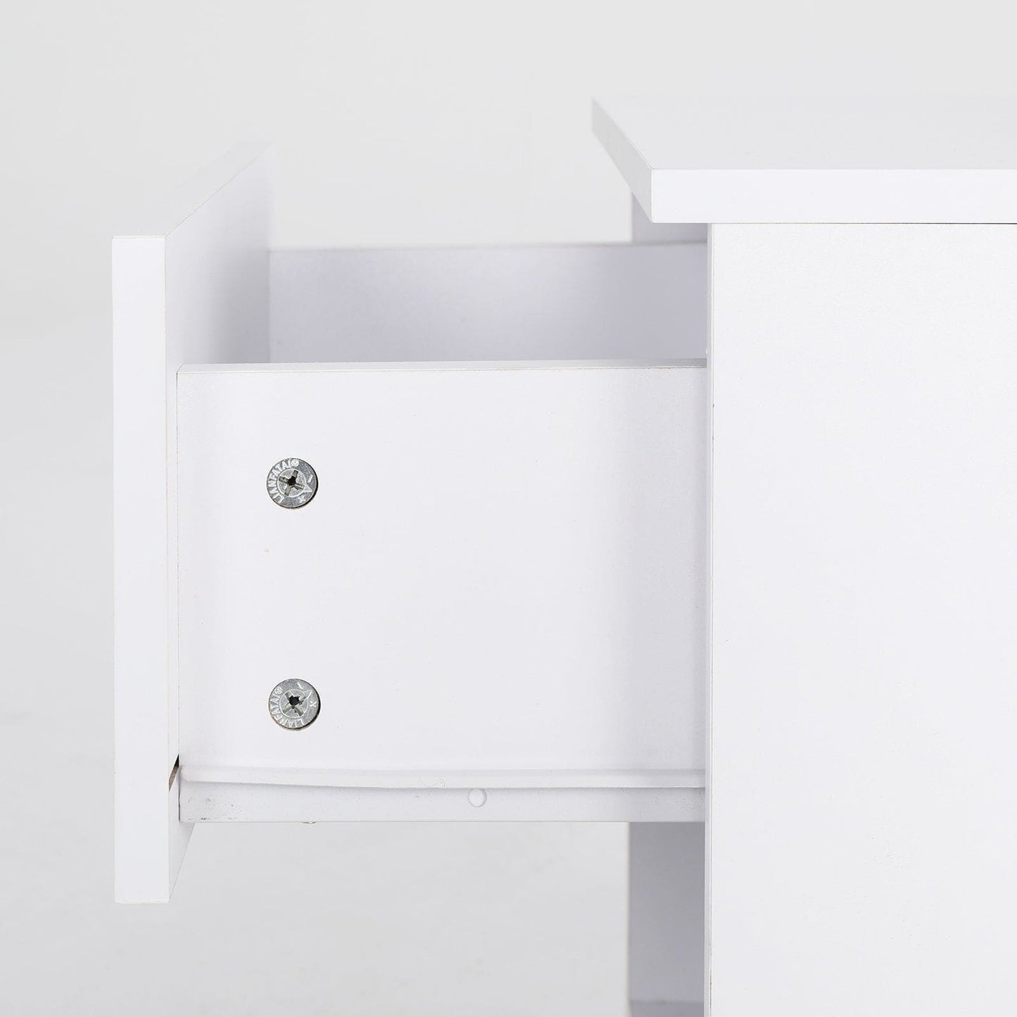 2X Bedside Tables Storage Cabinet Nightstand 1 Drawer 1 Shelf ELLA WHITE