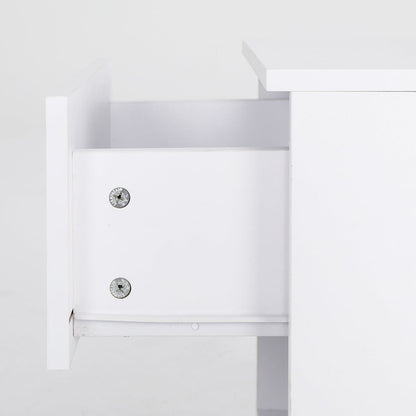 2X Bedside Tables Storage Cabinet Nightstand 1 Drawer 1 Shelf ELLA WHITE