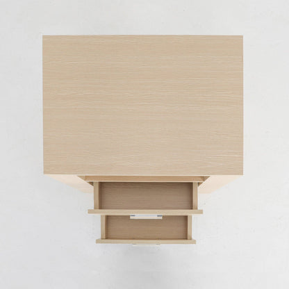 Bedside Table Side Storage Cabinet Nightstand Bedroom 2 Drawer 1 Shelf ZURI OAK