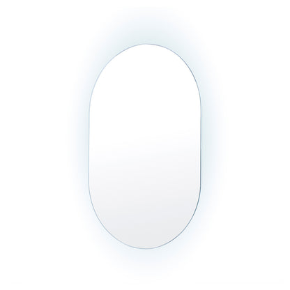 LED Wall Mirror Oval Anti-Fog Bathroom 50x75cm