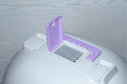 YES4PETS Portable Hooded Cat Toilet Litter Box Tray House with Handle, Scoop and Charcoal Filter Purple