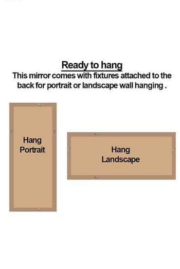 Window Style Mirror Full Length - White 80 CM x 180 CM