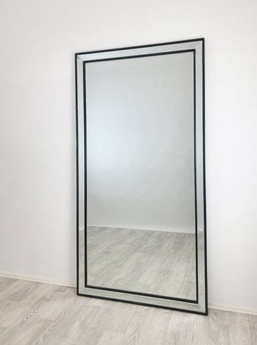 Black Beaded Framed Mirror - X Large 190cm x 100cm