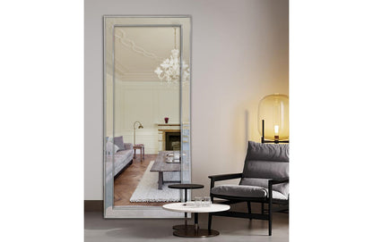 Medium Silver Beaded Framed Mirror - 70cm x 170cm