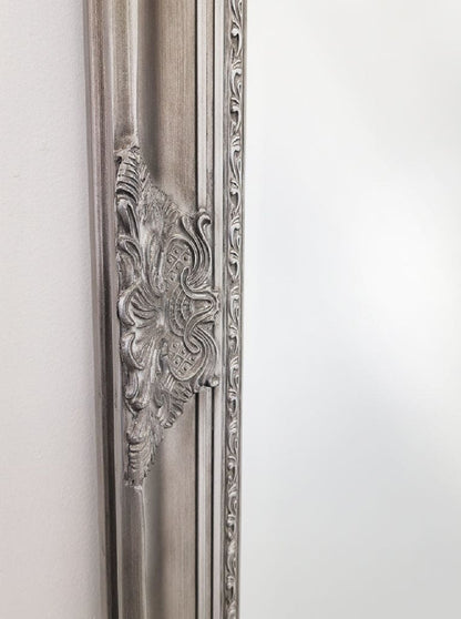 French Provincial Ornate Mirror - ANTIQUE SILVER- X Large 100cm x 190cm