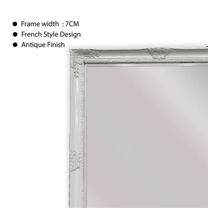 French Provincial Ornate Mirror - White - Small 80cm x 110cm