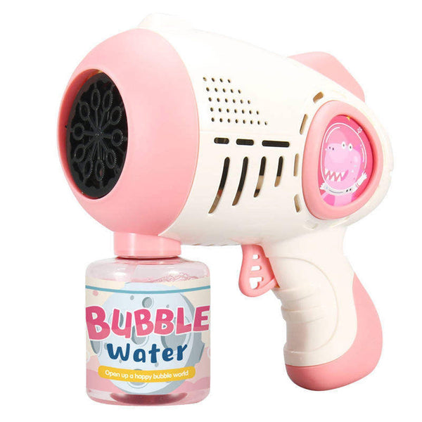 Bubblerainbow Pink Boys and Girls Hold Automatic Watertight Bubble Guns Girls' Hearts