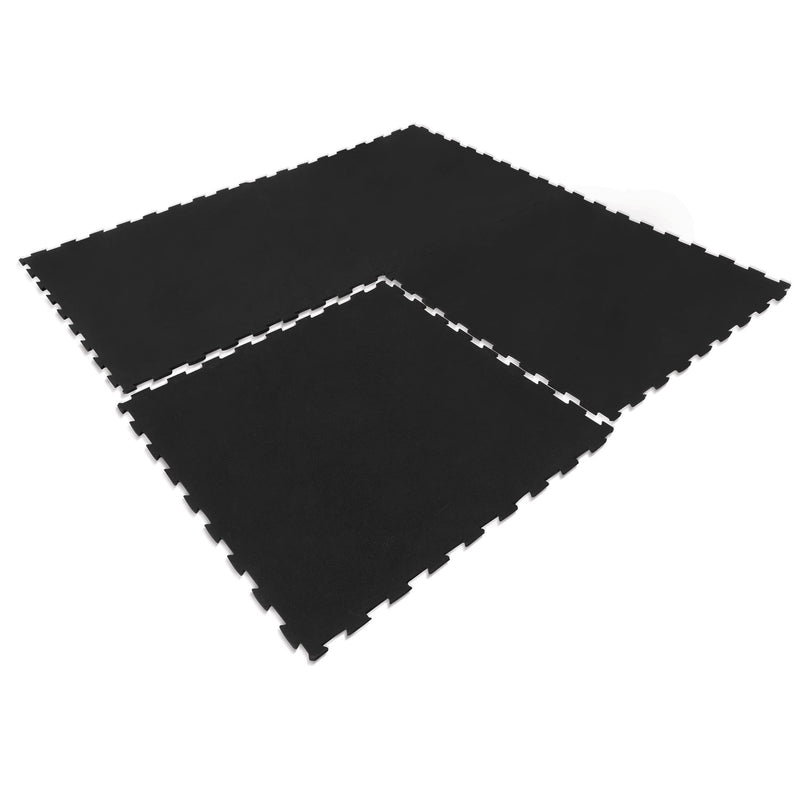 CORTEX 10mm Commercial Interlocking Rubber Gym Tile Mat (1m x 1m) - Set of 36
