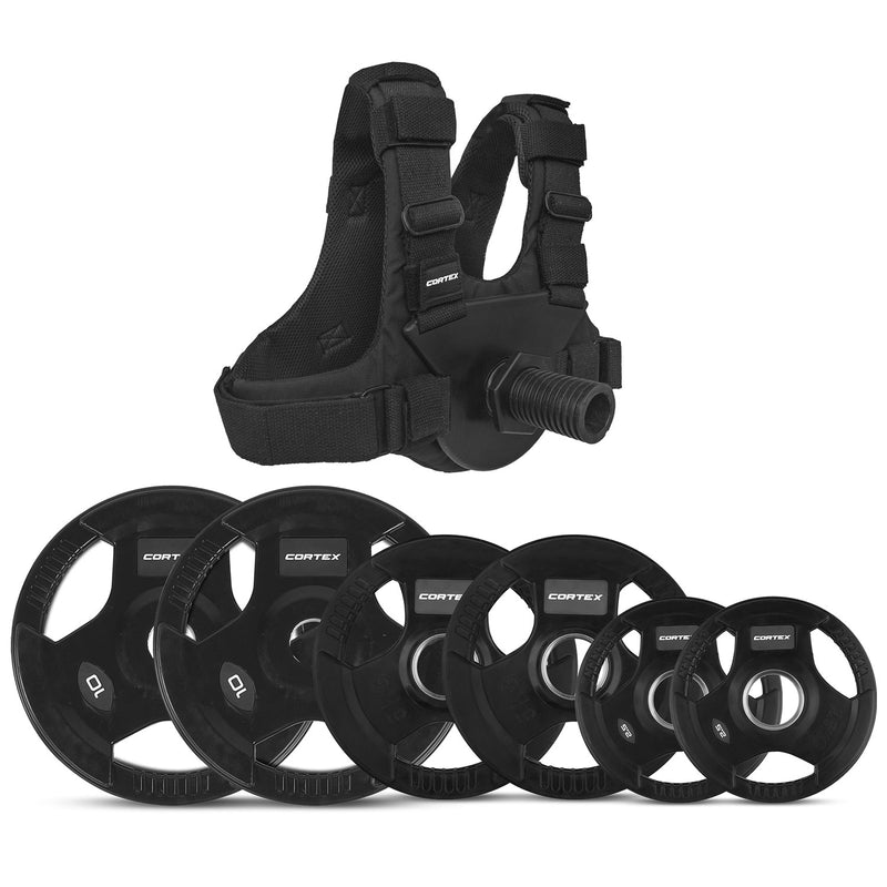 CORTEX Olympic Plate Loaded Weight Vest with 35kg Tri-Grip Plates