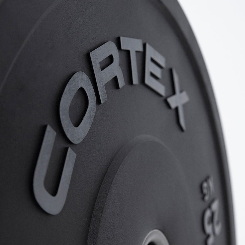 CORTEX 20kg Black Series V2 50mm Rubber Olympic Bumper Plate (Pair)
