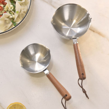 Kylin 304 Stainless Steel Oil Poured Pot With Wood Handle 200ml