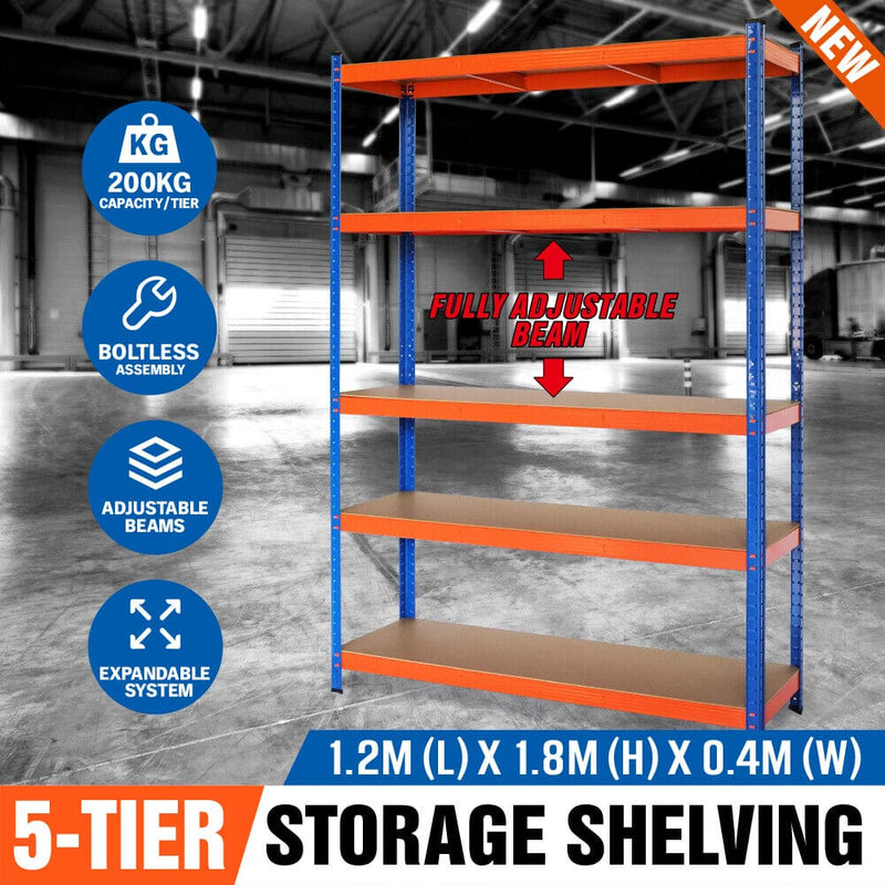1.8M Garage Shelving Warehouse Storage Racking Industrial Shed Heavy Duty