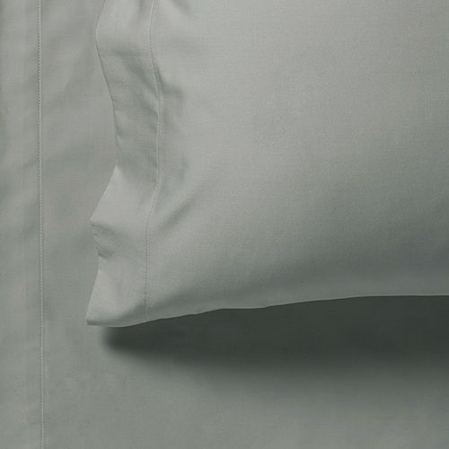 1000TC Ultra Soft Single Size Bed Grey Flat & Fitted Sheet Set