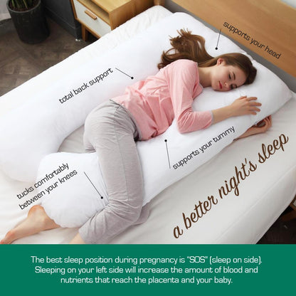 Woolcomfort Aus Made Maternity Pregnancy Nursing Sleeping Body Pillow Pillowcase Included Aquamarine