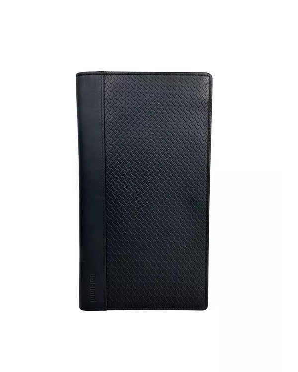 Baldinini Embossed Logo Vertical Wallet with Button Closure One Size Men