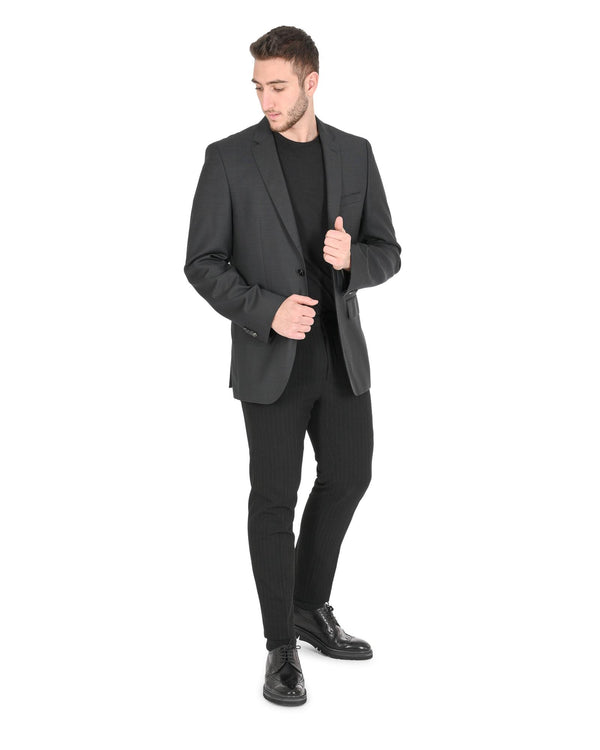 Hugo Boss Men's Grey Wool Jacket in Grey - 106 cm