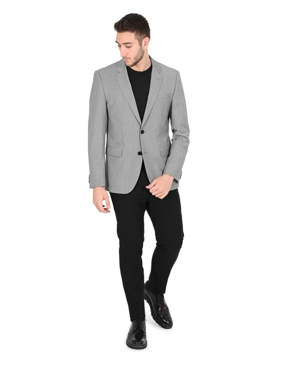 Hugo Boss Men's Grey Wool Blend Jacket in Grey - 56 cm
