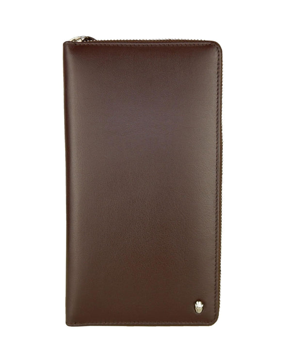 Brown Leather Wallet with Card and Coin Holders One Size Men