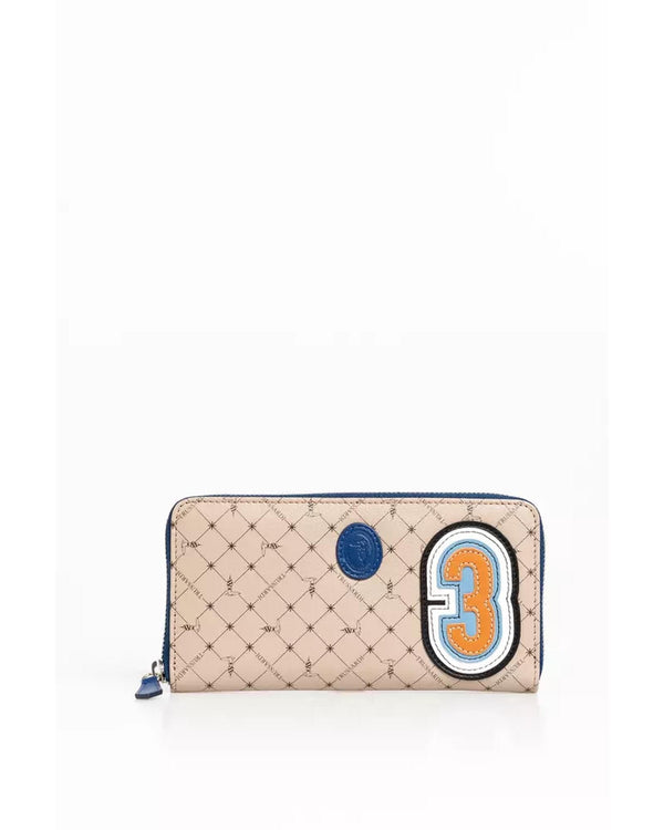 Trussardi Zip Wallet with 70s Print and Numeric Patch One Size Men