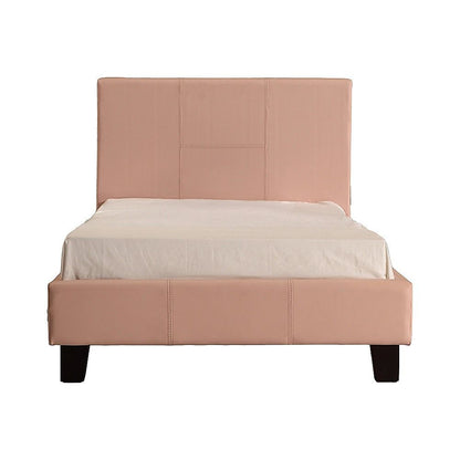 Single PU Leather Bed Frame Pink