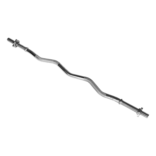 Heavy Duty EZ Curl Barbell – Weightlifting Bar with Spinlock Collars for Gym Training