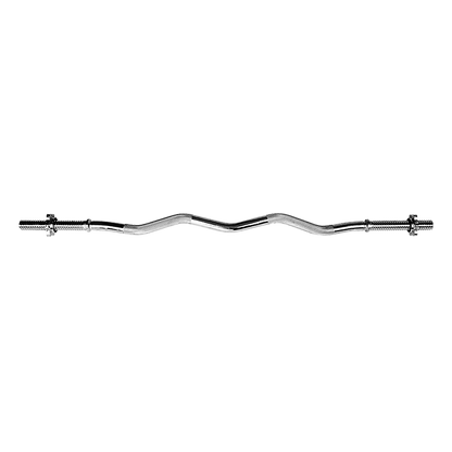 Heavy Duty EZ Curl Barbell – Weightlifting Bar with Spinlock Collars for Gym Training