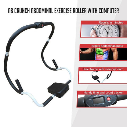 Ab Crunch Machine – Abdominal Exercise Roller with Digital Computer for Core Training