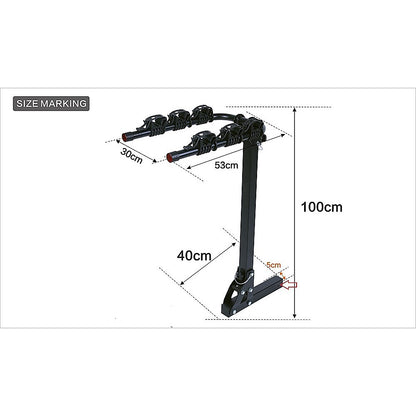 3 Bicycle Rack Hitch Mount Bike Carrier for Car and SUV Tow Bar