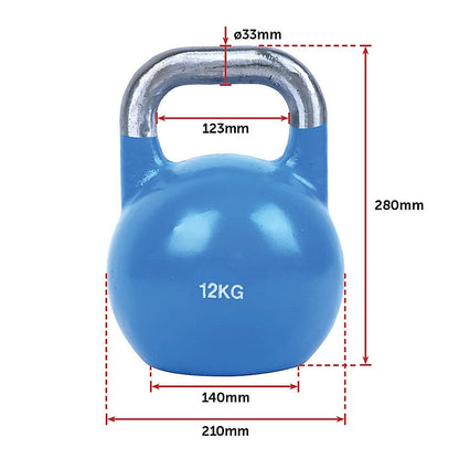 8KG, 12KG, 16KG Pro-Grade Steel KettleBell Set